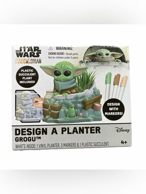 Star Wars The Mandalorian Grogu Design-A-Planter - Green